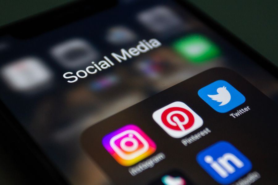 Social media marketing professional planning brand content
